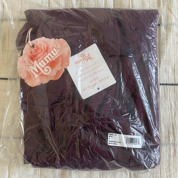 NWT Show Me Your Mumu Kendall Maxi Dress Merlot Chiffon Size Small - Picture 9 of 11